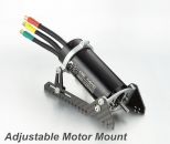 Fully adjustable 40mm diameter motor mount with carbon stands.